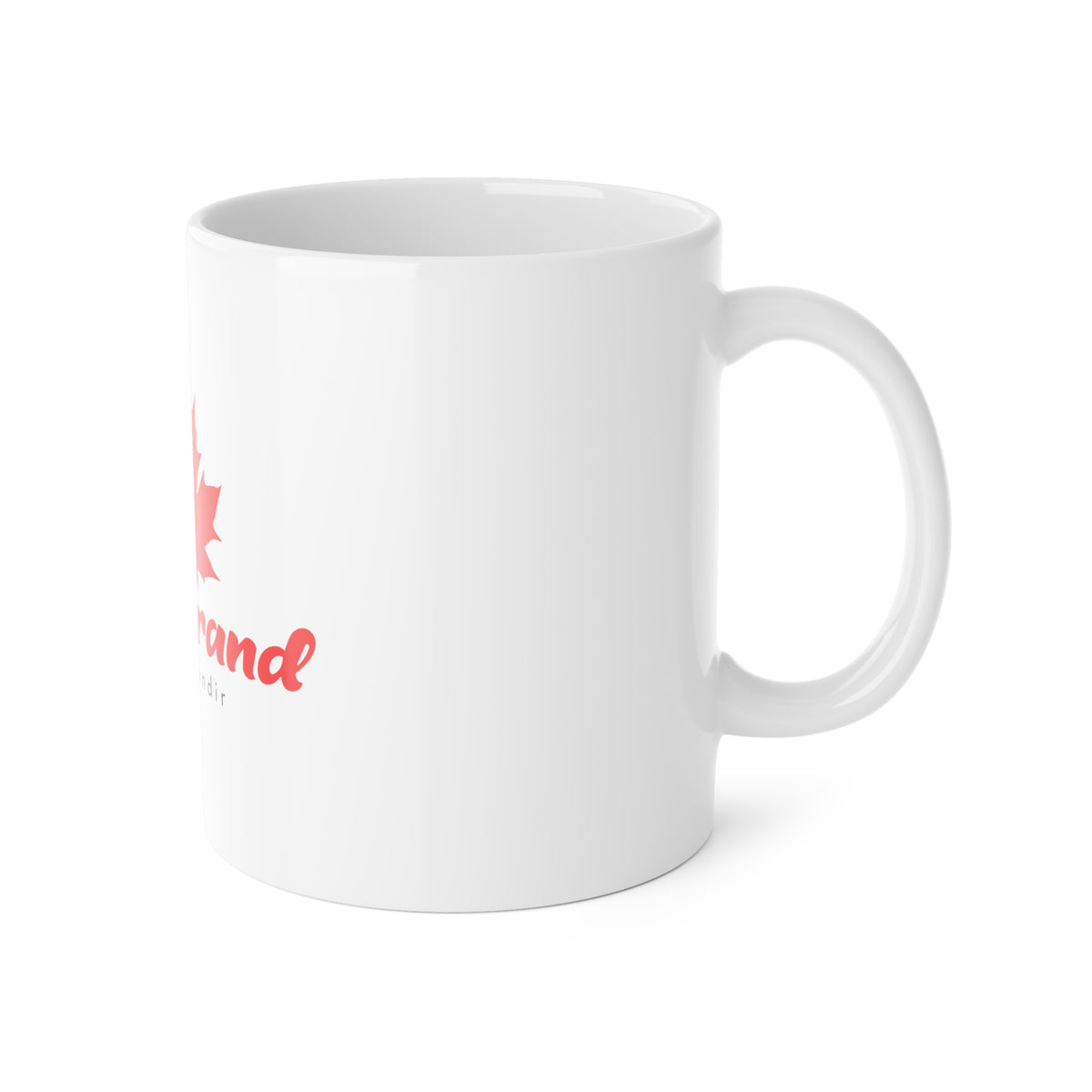 Tasse en céramique immiGrand — Logo érable « immigrand : mouvoir, grandir »